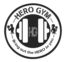 HG HERO GYM BRING OUT THE HERO IN YOU logo