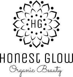 HG HONEST GLOW ORGANIC BEAUTY logo