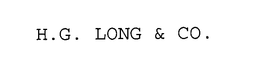 H.G. LONG & CO. logo