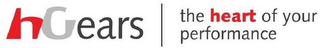 HGEARS THE HEART OF YOUR PERFORMANCE logo