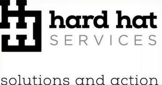 HH HARD HAT SERVICES SOLUTIONS AND ACTION logo