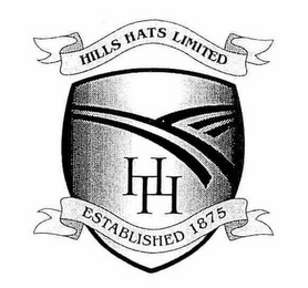 HH HILLS HATS LIMITED ESTABLISHED 1875 logo