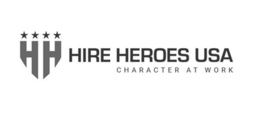 HH HIRE HEROES USA CHARACTER AT WORK logo