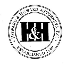 H&H HOWARD & HOWARD ATTORNEYS, P.C. ESTABLISHED 1869 logo