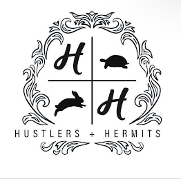 HH HUSTLERS + HERMITS logo