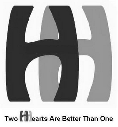 HH TWO HHEARTS ARE BETTER THAN ONE logo