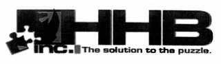 HHB INC.  THE SOLUTION TO THE PUZZLE. logo