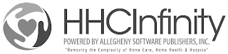 HHCINFINITY POWERED BY ALLEGHENY SOFTWARE PUBLISHERS INC. REMOVING THE COMPLEXITY OF HOME CARE, HOME HEALTH & HOSPICE logo