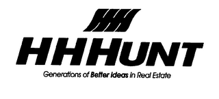 HHH HHHUNTGENERATIONS OF BETTER IDEAS IN REAL ESTATE logo