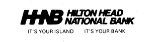 HHNB HILTON HEAD NATIONAL BANK ITS YOUR ISLAND ITS YOUR BANK logo