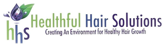HHS HEALTHFUL HAIR SOLUTIONS CREATING AN ENVIRONMENT FOR HEALTHY HAIR GROWTH logo