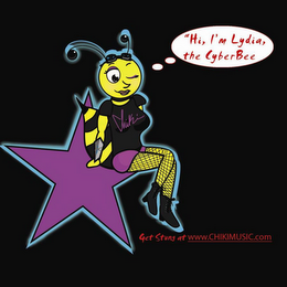 HI, I'M LYDIA, THE CYBERBEE GET STUNG AT WWW.CHICKIMUSIC.COM logo