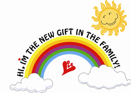 HI. I'M THE NEW GIFT IN THE FAMILY! LOVE logo