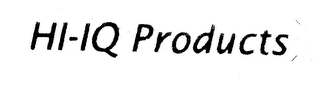 HI-IQ PRODUCTS logo