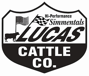 HI-PERFORMANCE SIMMENTALS LUCAS CATTLE CO. logo