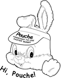 HI, POUCHE! POUCHE ASSISTANT TO THE EASTER BUNNY logo