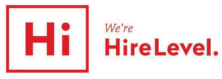 HI WE'RE HIRELEVEL. logo