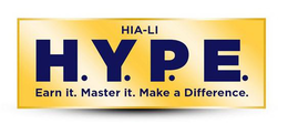HIA-LI H.Y.P.E. EARN IT. MASTER IT. MAKE A DIFFERENCE. logo