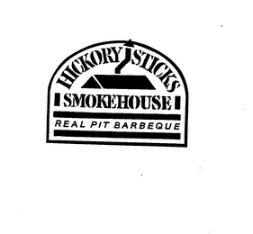 HICKORY STICKS SMOKEHOUSE REAL PIT BARBEQUE logo