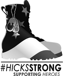 #HICKSSTRONG SUPPORTING HEROES logo