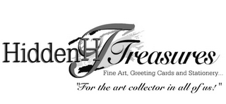 HIDDEN TREASURES HT FINE ART, GREETING CARDS AND STATIONERY... "FOR THE ART COLLECTOR IN ALL OF US!" logo