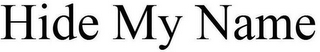 HIDE MY NAME logo