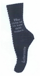 HIER STEHE ICH. ICH KANN NICHT ANDERS. LUTHERSOCKE logo