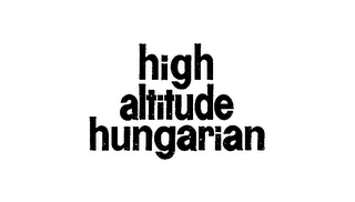 HIGH ALTITUDE HUNGARIAN logo
