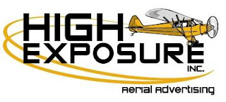 HIGH EXPOSURE INC. AERIAL ADVERTISING logo