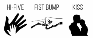 HIGH-FIVE FIST BUMP KISS logo