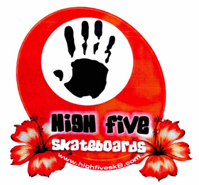 HIGH FIVE SKATEBOARDS WWW.HIGHFIVESKB.COM logo