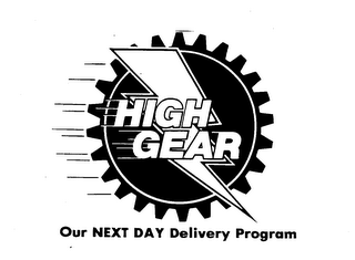 HIGH GEAR OUR NEXT DAY DELIVERY PROGRAM logo