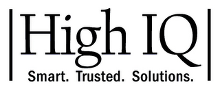 HIGH IQ SMART. TRUSTED. SOLUTIONS. logo