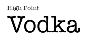 HIGH POINT VODKA logo