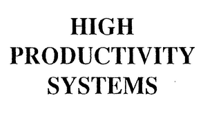 HIGH PRODUCTIVITY SYSTEMS logo
