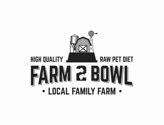 HIGH QUALITY RAW PET DIET FARM 2 BOWL LOCAL FAMILY FARM logo