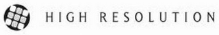 HIGH RESOLUTION logo