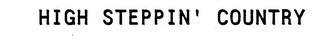 HIGH STEPPIN' COUNTRY logo