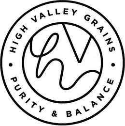 HIGH VALLEY GRAINS PURITY & BALANCE HV logo