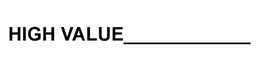 HIGH VALUE____________ logo