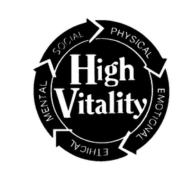 HIGH VITALITY SOCIAL PHYSICAL EMOTIONAL ETHICAL MENTAL logo