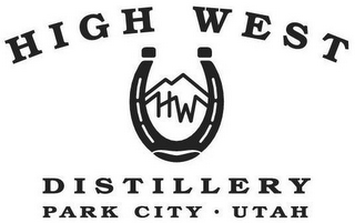 HIGH WEST HW DISTILLERY PARK CITY · UTAH logo
