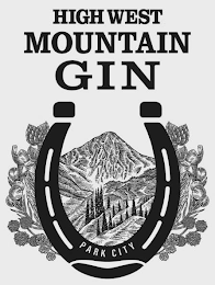 HIGH WEST MOUNTAIN GIN PARK CITY logo