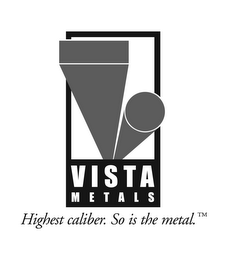 HIGHEST CALIBER. SO IS THE METAL VISTA METALS logo