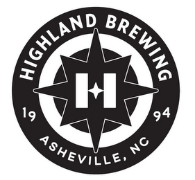 HIGHLAND BREWING 1994 ASHEVILLE, NC H logo