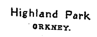 HIGHLAND PARK ORKNEY logo
