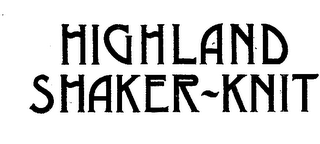HIGHLAND SHAKER-KNIT logo