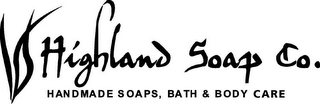 HIGHLAND SOAP CO. HANDMADE SOAPS, BATH & BODY CARE logo