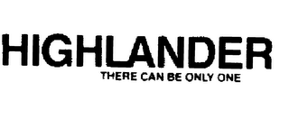 HIGHLANDER THERE CAN BE ONLY ONE logo