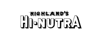 HIGHLAND'S HI-NUTRA logo